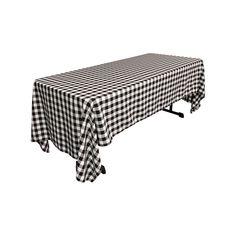 a black and white checkered table cloth