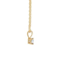 14K Gold .25ct White Diamond Round Pendant with Chain Treat yourself or a lucky someone to the endlessly versatile charms of this prong-set diamond solitaire pendant.       Pendant approx. 1/6"L x 1/6"W     Chain approx. 18"L x 1/16"W     Stamped 14K; gold      Rope-link chain: spring-ring clasp    Stone Information       All sizes and weights approximate      White Diamond: Round; 0.25ct; HI color; I2-I3 clarity 14k Gold Solitaire Necklace With Prong Setting, Yellow Gold Solitaire Pendant Necklace With Vvs Clarity, Everyday Solitaire Diamond Necklace With Prong Setting, 14k Yellow Gold Solitaire Diamond Necklace, 14k Gold Solitaire Diamond Necklace With Round Pendant, Solitaire Diamond Necklace In Yellow Gold, Yellow Gold Solitaire Pendant Necklace With Prong Setting, 14k Gold Diamond Necklace With Prong Setting, Classic Diamond Birthstone Necklace With Diamond Cut