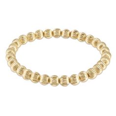 Dignity Gold 6mm Bead Bracelet Bracelets enewton Scout Bags, Classic Bracelets, Gold Bead Bracelets, Purse Accessories, Gold Pattern, Boutique Design, Classic Gold, Bracelet Collection, Roll On