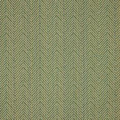 an upholstered green and white herringbone fabric