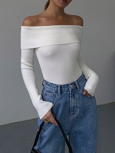 Streetwear Spring, Y2k Summer Outfits, Long Sleeve Knit Top, Tank Outfit, Streetwear Mode, Long Sleeve Knit Tops, Spring Summer Outfits, Outfits Casuales, Long Sleeve Knit