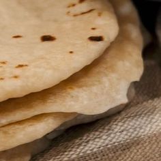 three tortillas stacked on top of each other