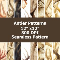 the antler patterns are all different sizes and colors