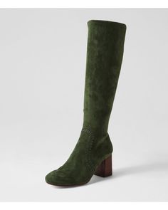 Sari Forest Stretch Microsuede Knee High Boots. Slay your winter outfits with these knee-high boots by Mollini. Decorative stitching makes SARI a stand-out stretch boot for the chilly season. Metallic Sneakers, Decorative Stitching, Ankle Boots Flat, How To Stretch Boots, Long Boots, Sandals For Sale, Flat Boots, Sneaker Heels, Boots For Sale