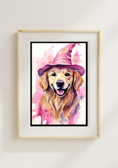 Bring a touch of whimsy to your space with this adorable Golden Retriever Pinkoween Digital Wall Art! Featuring a sweet golden retriever wearing a pink hat against a vibrant pink background, this artwork is perfect for dog lovers and those who enjoy unique Halloween decor with a fun, feminine twist.

This instant digital download is a great addition to any room, whether you're decorating for Halloween or want to enjoy this playful dog wall art year-round. Ideal for pet enthusiasts, golden retriever lovers, or anyone looking to add some cute Halloween decor to their home.

Simply download, print, and enjoy! Perfect for framing or as part of a Halloween gallery wall. Adorable Golden Retriever, Halloween Unique, Dog Wall Art, Halloween Digital, Art Cute, Gothic Decor, Unique Halloween, Pink Hat