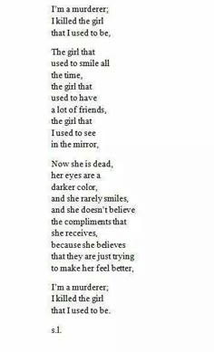 I'm a murderer A Poem, The Words, Black And White, White, Black