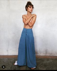 Hand made wide leg,  high waisted Linen Palazzo pants. feel so comfortable elegant and beautiful on. side pockets and bamboo button in the centre front. extremely flattering fit. High Waist Blue Linen Wide Leg Pants, Blue High Waist Linen Wide Leg Pants, Chic Wide Leg Pants In Flax Color For Summer, High Waist Linen Bottoms With Buttons, Chic Flax Summer Pants, Chic Flax-colored Summer Pants, Chic Flax Pants For Summer, Elegant Wide Leg Flax Pants, Chic Cotton Bottoms In Flax Color