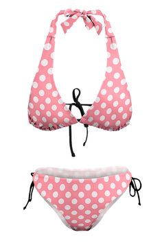 Turn heads and make waves with the Polka Dot Diva V-Neck Bikini, available in a stunning array of colors: Blue, Pink, Green, Yellow, and Brown. This eye-catching swimsuit features a playful polka dot pattern that’s perfect for adding a touch of retro charm to your beachside look. The soft, elastic fabric is designed for ultimate comfort, ensuring a snug yet breathable fit. The chic lace-up design is fully adjustable, making it ideal for all body types. The wide straps provide ample support, whil Polka Dot Beachwear Swimwear For Summer, Polka Dot Swimwear For Poolside Summer, Polka Dot Beachwear For Summer, Polka Dot Swimwear For Summer Vacation, Polka Dot Summer Swimwear For Pool, Polka Dot Swimwear For Summer, Summer Polka Dot Tankini For Swimming, Polka Dot Swimwear For Poolside, Polka Dot Swimwear For Summer Swimming