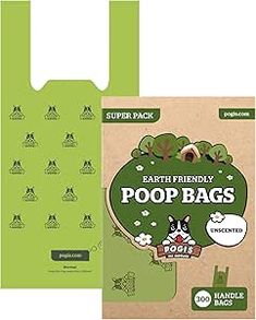 two bags are shown with the same packaging on them, one in green and one in white