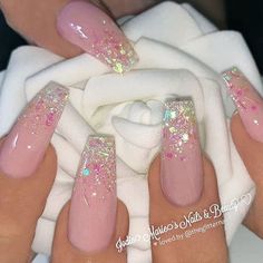 Nail Polish Colors Fall, Short Coffin Nails, Nail Design Inspiration, Coffin Nails Long, Glam Nails, Glitter Ombre, Fabulous Nails, Coffin Nails Designs, Cute Nail Designs