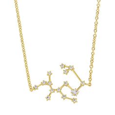 Showcase your astrological sign whenever you wear this unique zodiac necklace. Featuring dazzling cubic zirconia gemstones set in a constellation pattern, This dainty necklace is a perfect way to personalize your look. Showcase your astrological sign whenever you wear this unique zodiac necklace. Featuring dazzling cubic zirconia gemstones set in a constellation pattern, This dainty necklace is a perfect way to personalize your look. Chain length: 16 in. + 2-in. extender Chain type: link Nickel Celestial Zodiac Sign Diamond Jewelry, Celestial Zodiac Diamond Jewelry, Constellation Pattern, Constellation Necklace, Zodiac Necklace, Astrological Sign, Zodiac Necklaces, Astrology Signs, Dainty Necklace