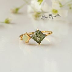 Gold Wedding Stack, Wedding Stack, Best Casual Outfits, Moss Agate Ring, Black Diamond Ring, Agate Ring, Yellow Gold Ring, Ring Ring, Moss Agate