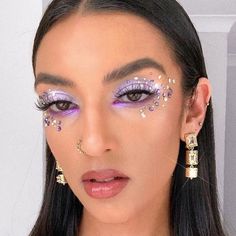 Edc Makeup, Rave Makeup, Purple Makeup, Fairy Makeup, Edgy Makeup