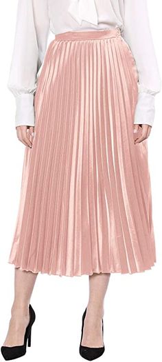 Women's Zip Closure Accordion Pleated Metallic Midi Party Skirt   pink pleated skirts, pink pleated skirt outfit, pink pleated skirt mini, pink pleated skirt outfit casual, pink pleated skirt street style, pink pleated skirt maxi, Pink Pleated skirts for every spring, fall, summer, winter season. I get commissions for purchases made through links in this post. #ad Metallic Midi Skirt, Bodycon Pencil Skirt, Tulle Tutu Skirt