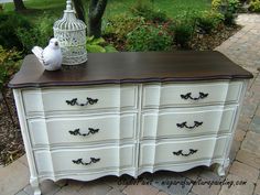 an old dresser has been repurposed into a new piece of furniture for sale