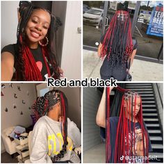 Red Braids, Hairstyles Names, Cute Box Braids Hairstyles, Quick Braided Hairstyles