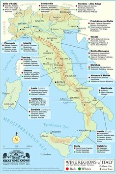 the wine regions of italy map