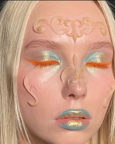 Stained Glass Makeup, Unconventional Makeup, Glass Makeup, Flower Makeup, Bright Makeup, Graphic Makeup, Special Effects Makeup, Fantasy Makeup