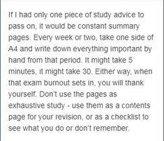 an email message to someone on their phone, with the caption'if i had only one piece of study advice to pass on it, it would be constant