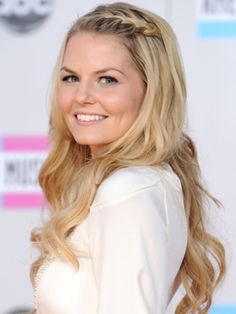 Growing Out Bangs Hairstyles How To Grow Cosmopolitan - Free Download Growing Out Bangs Hairstyles How To Grow Cosmopolitan #43736 With Resolution 375x500 Pixel | WooHair.com Growing Out Bangs, Perfect Ponytail, Front Braids, Braided Bangs, Jennifer Morrison, Long Hair With Bangs, Holiday Hairstyles, Celebrity Hairstyles, Hair Dos