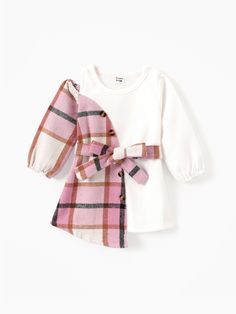 * Each size includes: 1*dress
* Soft and comfy
* Material: 100% Polyester 
* Machine wash, tumble dry
* Imported Made In China, Dresses With Sleeves, Long Sleeve Dress, Plaid, China, Long Sleeve