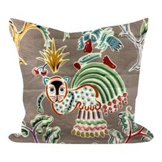 a pillow with an animal design on it