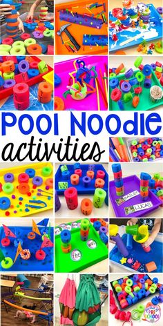 this is an image of pool noodle activities