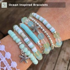 Check out this product 😍 Ocean Inspired Bracelets 😍 by KaraLynn Jewelry starting at $18.00. Cheap Ocean-inspired Vacation Bracelets, Cheap Ocean-inspired Beaded Bracelet, Ocean Themed Bracelets, Coastal Jewellery, Custom Apple Watch Bands, Bracelet Business, Heishi Bracelets, Inspired Bracelets, Ocean Bracelet