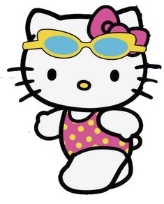 an image of hello kitty with sunglasses on