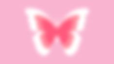 a pink background with a butterfly on the top and bottom half of it's wings