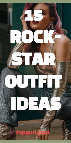 15 Rockstar Outfit Ideas That Will Make You Feel Like a Total Badass Rock Attire Outfits, Modern Rock Outfits Women, Rockstar Christmas Outfit, Rock Star Costume Women Diy, Rock Chic Style Outfits, 90s Rockstar Outfit, Rock Star Party Outfit, Rock And Roll Costume Ideas, Rock Women Outfits