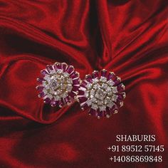 Sutram Designs, Latest Diamond Earrings Design, Silver Jewelry Indian, Silver Market, Stud Earrings Diamond, Bridal Jewelery, Salwar Pattern, Aip Diet, Silver Jewellery Indian