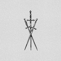 two crossed swords are on top of each other