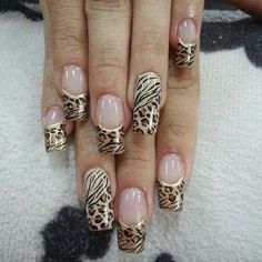 Leopard Print Nail Art, Leopard Print Nail, Print Nail Art, Animal Print Nails Art, Nails Art Ideas, Animal Nail Art, Leopard Prints, Glamour Nails