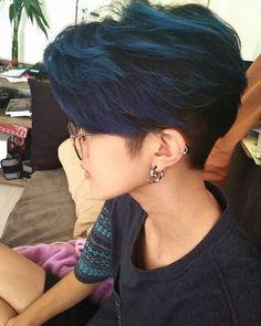 #Hair @cute-colored-hair Haircut Guide, Haircut Names, Androgynous Haircut, Androgynous Hair, Tomboy Hairstyles, Low Fade, Men Hair Color, Men's Haircut, Short Hair Color