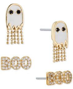 in stock Bauble Bar, Hot Coco, Ghost Earrings, Spooky Ghost, Halloween Event, Halloween Jewelry, Gold Earrings Studs, Gold Earrings, Gold Color