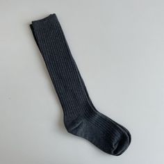 Material: Cotton Casual Warm Knee-high Socks, Black Knitted Stretch Knee-high Socks, Black Stretch Knitted Knee-high Socks, Black Stretch Cotton Knee-high Socks, Trendy Gray Cotton Socks, Thick Casual Mid-calf Socks, Black Cotton Knee-high Socks For Fall, Stretch Gray Cotton Socks, Classic Gray Socks For Winter