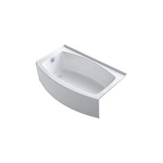 a white bath tub sitting on top of a counter