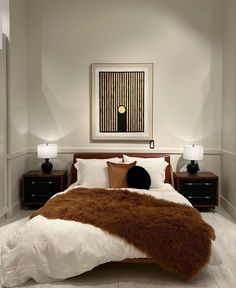 Modern Interior Design Black And White, Sultry Room Aesthetic, Bed Setting Ideas, Modern Moody Bedroom, Cb2 Bedroom, Sophisticated Bedroom, Bedroom Paint Colors