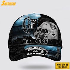 Las Vegas Raiders All Over Printed Nfl Baseball Caps Custom Name Caps Limited Edition Gift - sporty and stylish. Premium material, breathable. Beautif... Sports Fan Baseball Cap With Team Logo, Baseball Cap With Team Logo For Sports Events, Team Logo Baseball Cap For Sports Events, Adjustable Sports Fan Fitted Hat, Team Spirit Snapback Baseball Cap For Sports, Team Spirit Snapback Hat For Baseball, Team Spirit Sports Hat, One Size Fits Most, Team Spirit Sports Cap, Team Spirit Cap For Sports Events