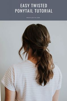 An Easy Low Ponytail Hairstyle For Any Occassion - My Style Vita Easy Low Ponytail, Medium Hair Ponytail, Low Ponytail Hairstyle, Low Pony Hairstyles, Fancy Ponytail, Short Or Long Hair, Low Ponytail Hairstyles, Ponytail Hairstyles Tutorial, Ponytail Tutorial