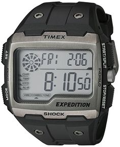 Timex Men's TW4B02500 Expedition Grid Shock Black Resin S... https://www.amazon.com/dp/B00YTYH16Y/ref=cm_sw_r_pi_dp_U_x_Gc6tBbMTN1P8N Timex Expedition, Cheap Watches For Men, Outdoor Watch, Timex Watches, Watch Review, Top Rings, Black Resin, Kids Watches, Casual Watches