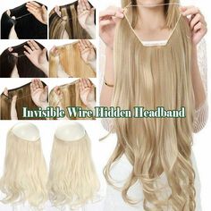 120g Remy Hidden Crown Halos Invisible Wire Weft Human Hair Extensions No Clips, No Glue, No Weave!Get Long thick hair in seconds! Wire Hair Extensions is the revolutionary new alternative hair extension that can offer you instant transformation to thicker, longer hair with the aid of a transparent miracle wire which is undetectably hidden under your own hair. Hair Length:16inch-28inch Weight :120-160g For Choose  Width:25cm/10 Inch Hair texture:Curly Wave Hair Color  #12 Golden Brown #24 Natura 10 Inch Hair, Hair Pull, Thicker Longer Hair, Wire Hair Extensions, Best Hair Extensions, Halo Extensions, Hair Extensions For Short Hair, Halo Hair Extensions, Halo Hair