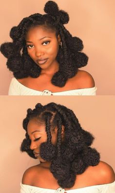 Elegant African Hairstyles, Afro Futurism Photoshoot, Fancy Afro Hairstyles, Braids With Puffs At The End, African Woman Hairstyles, African Puff Hairstyle, Unique African Hairstyles, Afrocentric Hairstyles Protective Styles, West African Hairstyles