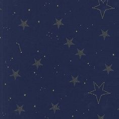 the stars are shining in the dark blue sky