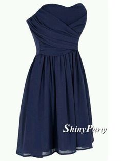 Sweetheart Neck Short Prom Dresses, Navy Blue Prom Dresses Sweetheart Homecoming Dress, Strapless Chiffon Dress, Navy Blue Prom Dresses, Cute Homecoming Dresses, Blue Homecoming Dresses, Dress Chiffon, فستان سهرة, Short Prom Dress, Grad Dresses