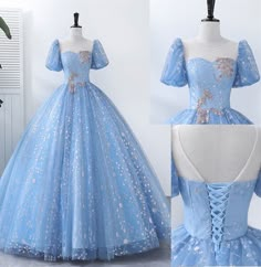 Product Information:Material:TulleSilhouette:Ball GownColor:Light BlueHemline: FloorLengthBack Detail:Lace-up Blue Sweet 16 Dress, Formal Dress Blue, Blue Princess Dress, Blue Sweet 16, Sweet 16 Dress, Blue Ball Gowns, Blue Dress Formal, 16 Dress, Long Formal Dress