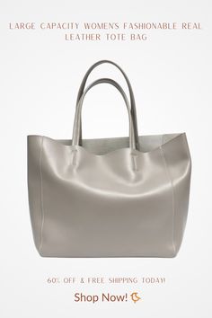 Discover luxury and functionality with our large capacity women's tote bag. Crafted from high-quality real leather, it's the ideal companion for any stylish woman. A Cell, Practical Design, Womens Tote, Leather Tote Bag, Womens Tote Bags, Stylish Women, Leather Tote, Real Leather, Minimalist Design