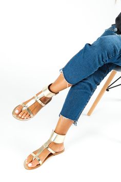 Womens Leather Sandals, Sandals With Straps, Gold Gladiator Sandals, Ankle Strap Sandals Flat, Womens Gladiator Sandals, Genuine Leather Sandals, Handmade Sandals, Sandals Flat, Beautiful Sandals