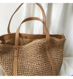 In Stock Fast Shipping From Los Angeles This exquisite large straw woven tote bag features leather accents, making it suitable for any type of occasion. Size: 46cm wide x 30cm tall (18in x 12in) Magnetic button closure Designer Style ID: 8131 Large Straw Woven Tote Bag with Leather Accents, Summer Bag, Everyday Shoulder Bag, Beach Bag Everyday Shoulder Bag, Handbags Large, Woven Tote Bag, Summer Bag, Leather Accents, Designer Style, White Bag, Beach Bag, Straw